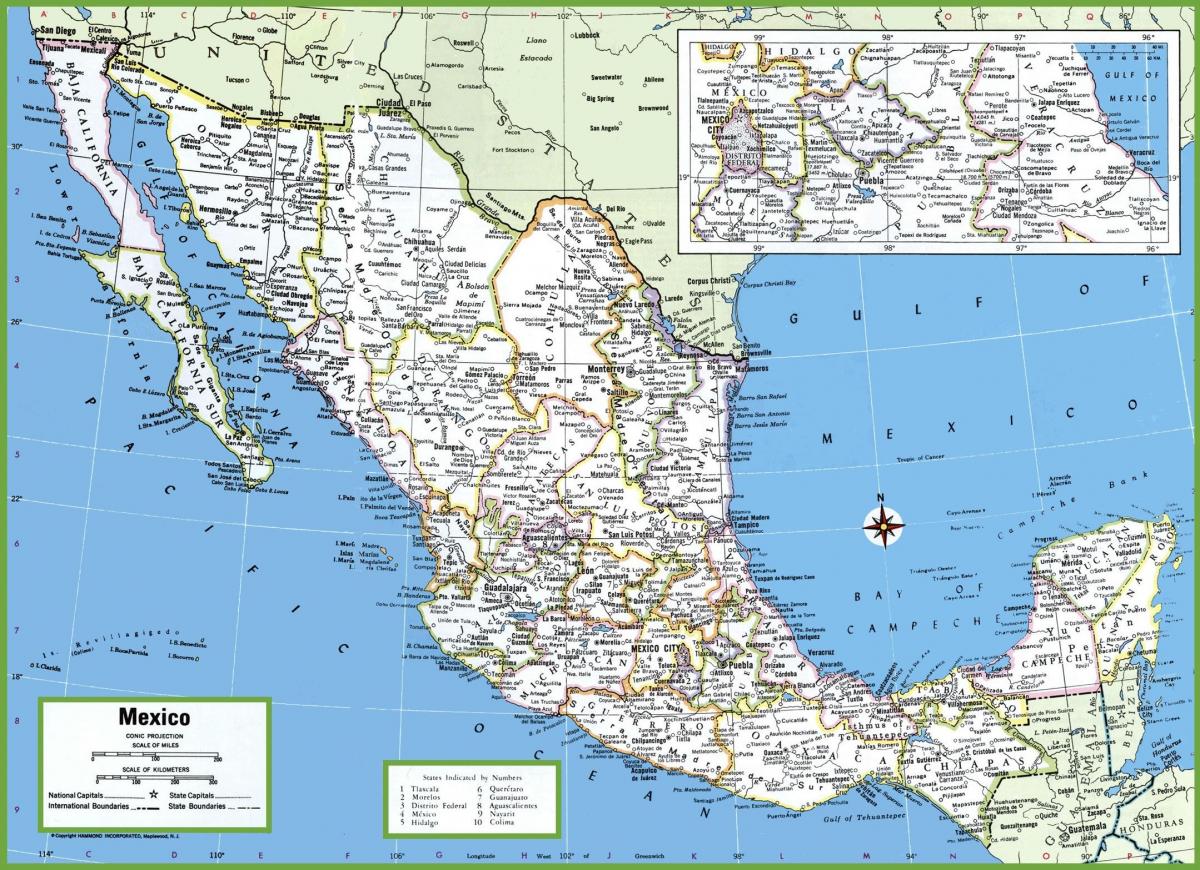 града у Мексику мапи