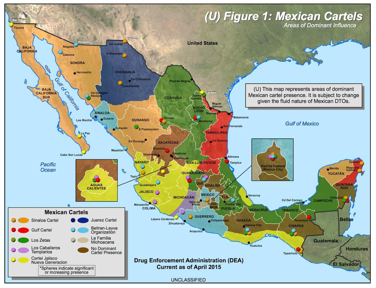 мексички картел мапи