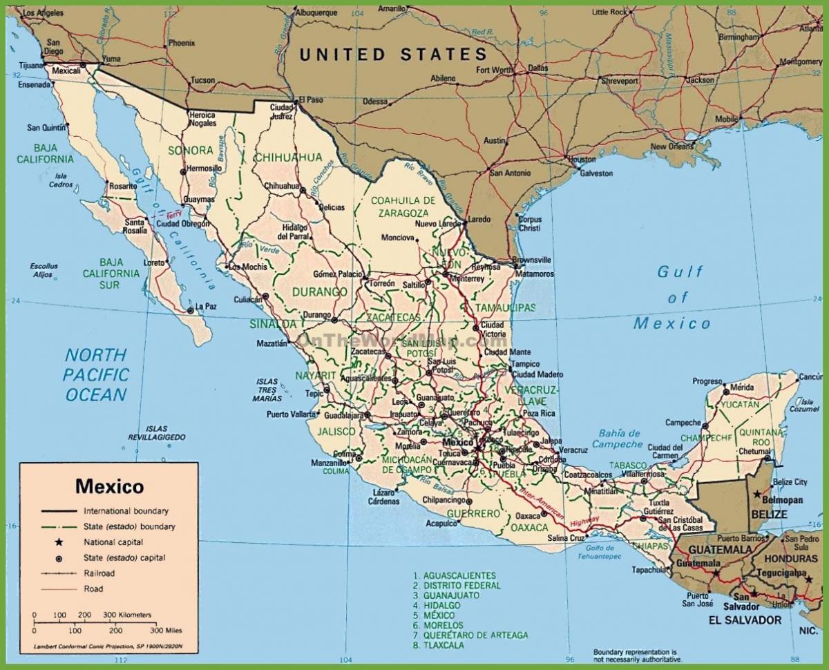Мексико на мапи