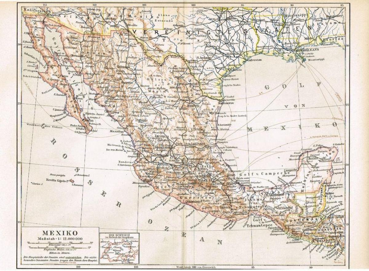 Мексико старе мапи