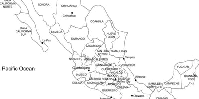 Мексико ауто карта
