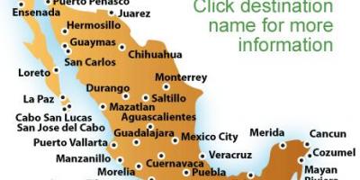 Карта плажама у Мексику