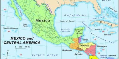 Мапа Мексика и Централне Америке